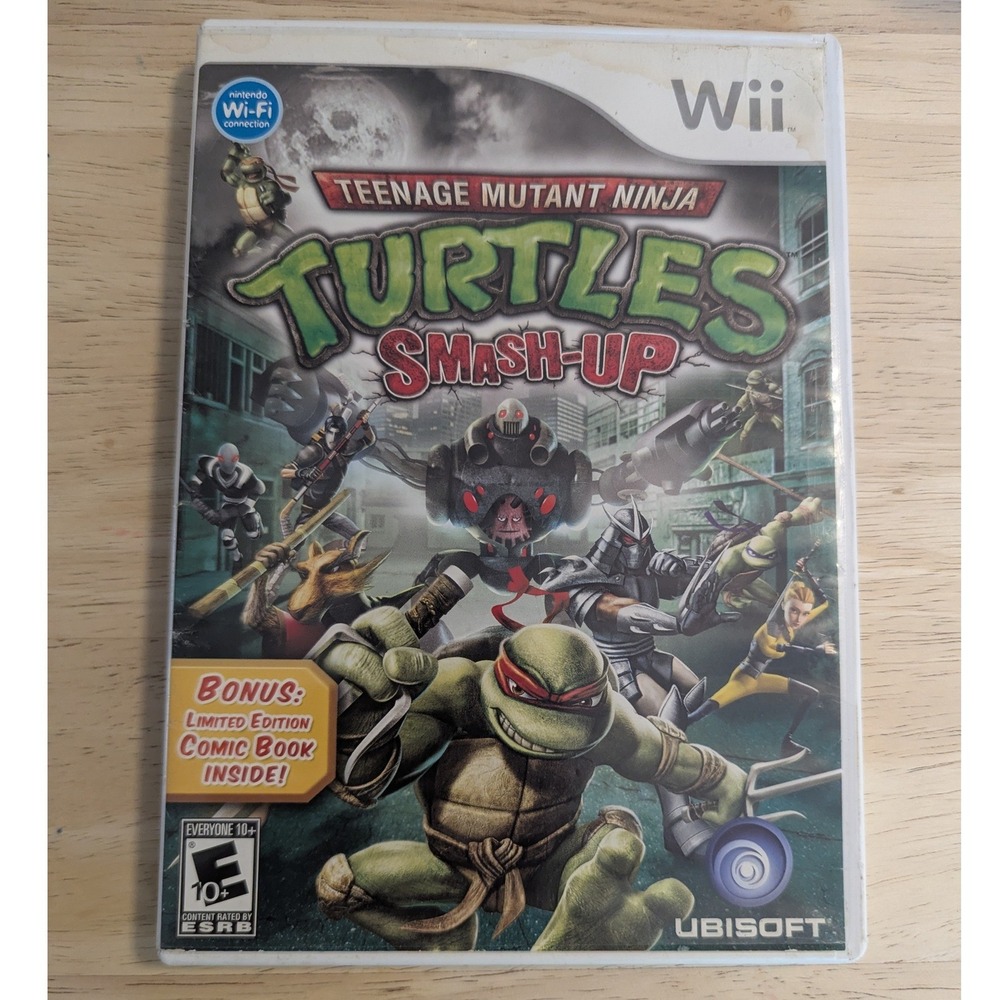 Ubisoft Teenage Mutant Ninja Turtles Smash-Up Nintendo Wii Fighting Game Comic